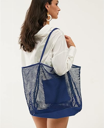 Mesh Beach Tote, Womens Shoulder Handbag, Beach Bag Mesh Beach Tote, Womens Shoulder Handbag, Beach Bag